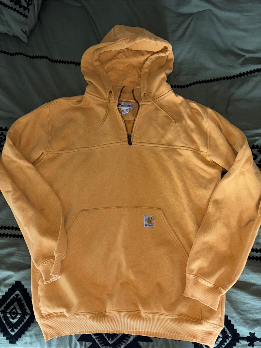 Carhartt Men’s Yellow Half-Zip Hoodie